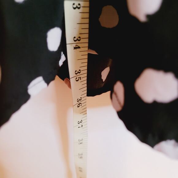 Merona Black And White Polka-Dot Ruffled Flowy Midi Dress size large - Picture 7 of 8